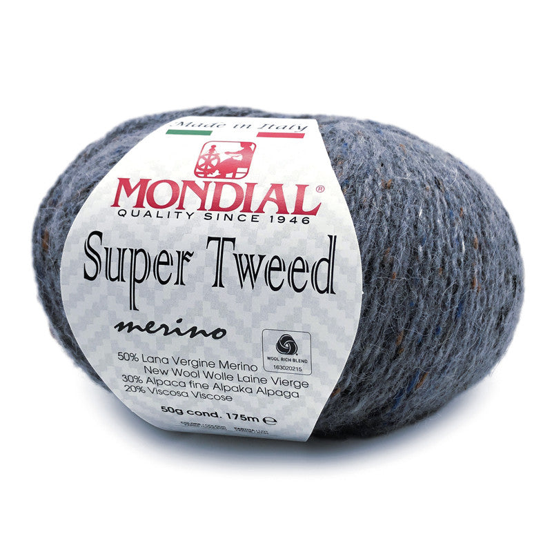 Super Tweed /Mondial/ 50g #431 "Zili pelēks"