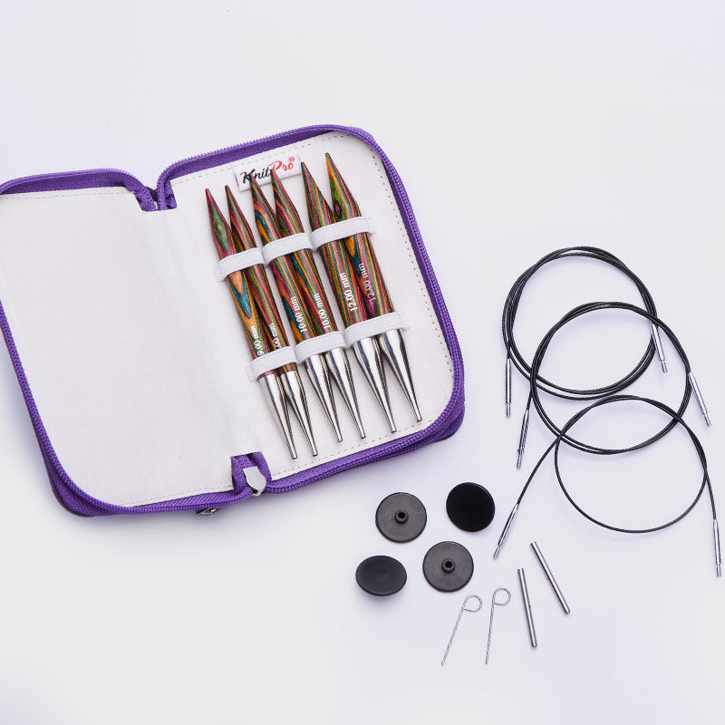 Symfonie CHUNKY /13cm standard length interchangeable circular knitting needles set with cables /Knit Pro/ 3 sizes