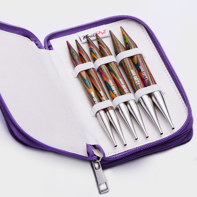 Symfonie CHUNKY /13cm standard length interchangeable circular knitting needles set with cables /Knit Pro/ 3 sizes