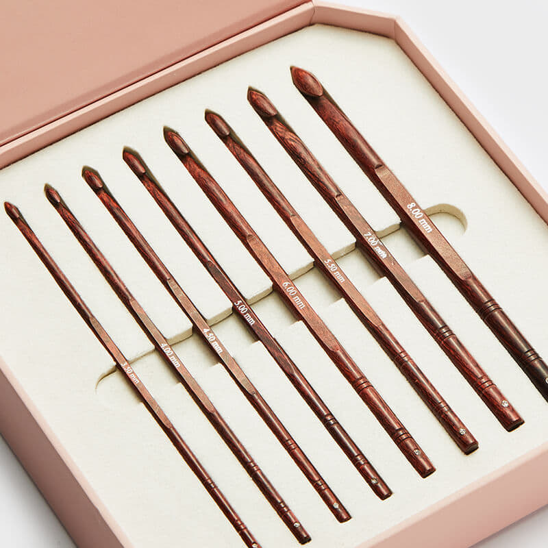 SYMFONIE ROSE /wooden crochet hook set /Knit Pro/ 8 sizes