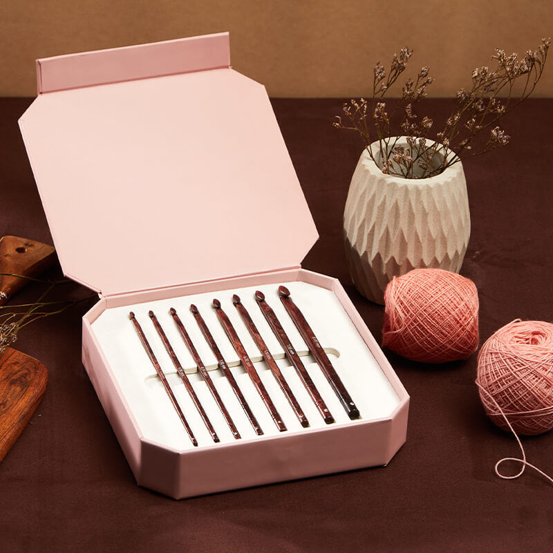 SYMFONIE ROSE /wooden crochet hook set /Knit Pro/ 8 sizes