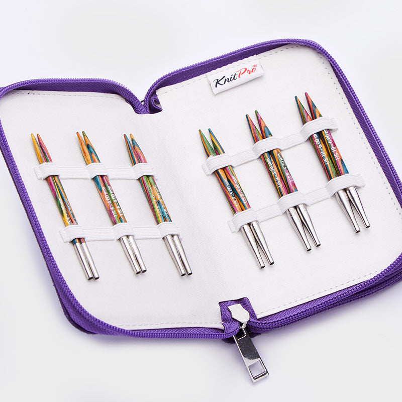 Symfonie DELUX /10cm short interchangeable circular knitting needles set with cables /KnitPro/ 5 sizes
