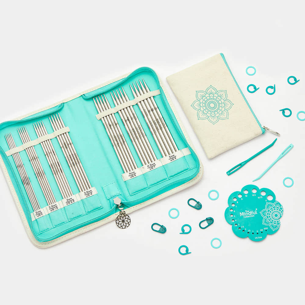 The Mindful Collection GRATEFUL ||15cm sock knitting needle set /Knit Pro/ 7 sizes