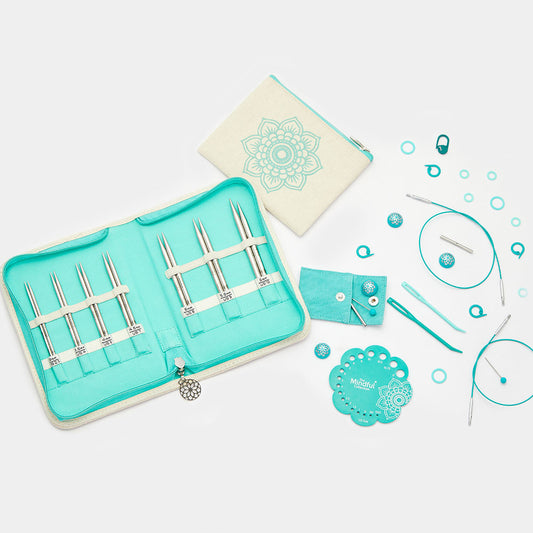 The Mindful Collection KINDNESS /10cm short interchangeable circular knitting needles set with cables /KnitPro/ 7 sizes