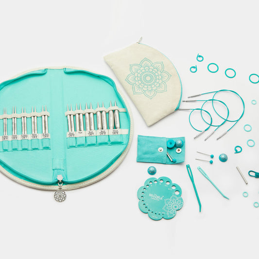 The Mindful Collection WARMTH /10cm short interchangeable circular knitting needles set with cables /KnitPro/ 11 pairs