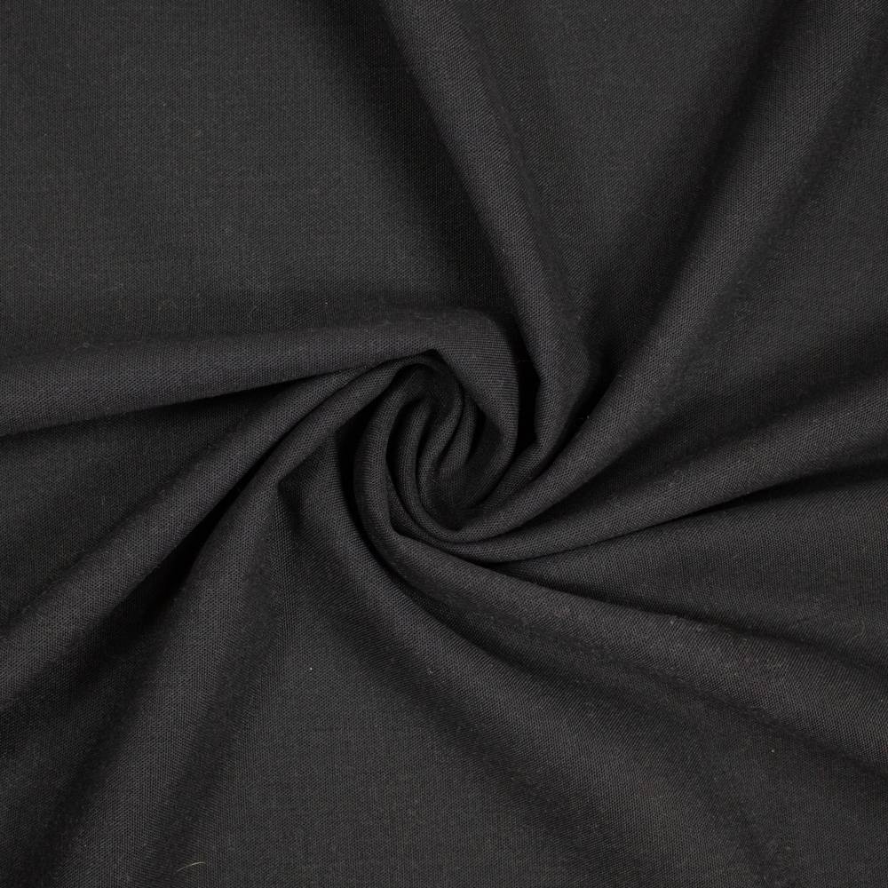 Twill from recycled PET bottles #600 "Black" 145cm width / 1 meter