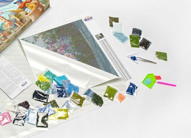 Wizardi diamond embroidery kit "Owl Leo" - 20 x 30 cm