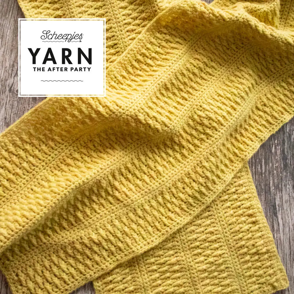 Scheepjes YARN The After Party Nr.87 - šalles tamborēšanas pamācība "Autumn Sun Scarf", ENG