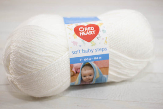 Soft Baby steps /Red Heart/ 100g #00001 "Balts"
