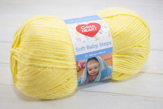 Soft Baby steps /Red Heart/ 100g #00002 "Gaiši dzeltens"