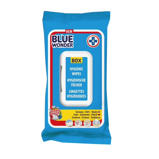 Higiēniskas mitrās salvetes tīrīšanai 80 gab./ Blue Wonder