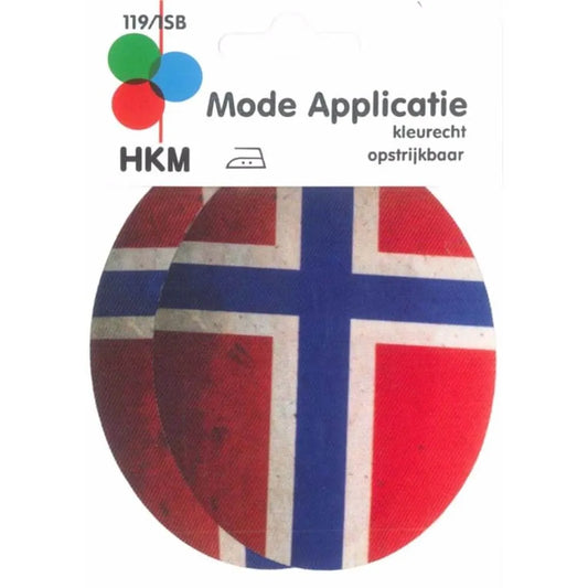 Piegludināms ielāps ar Norvēģijas karogu 2 gab. 10.5x8.4cm /HKM