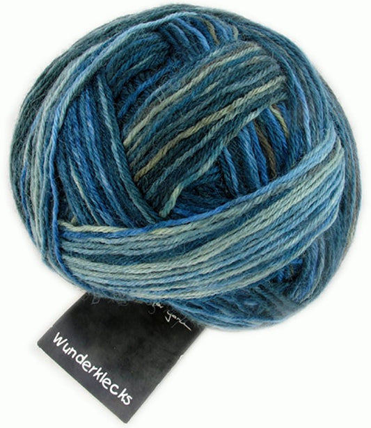 Wunderklecks /Schoppel/ 100g #2193 "Novembra lietus" 4-diegu zeķu dzija, ar bioloģiski noārdāmu poliesteru