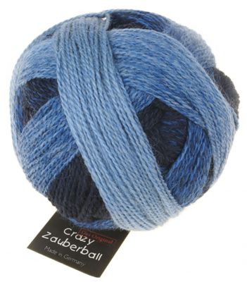 Zauberball® Crazy /Schoppel / 100g #1535_" Stone Washed", 4-diegu zeķu dzija, satur bioloģiski noārdāmu poliesteru