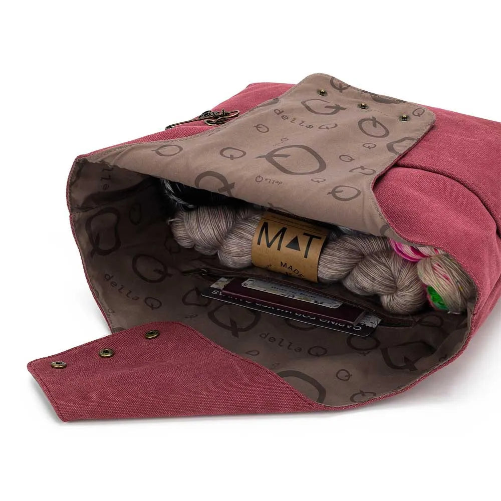 Soma adīšanas piederumiem NORA Bucket Bag /Della Q/ Izmērs: 53x40x12cm