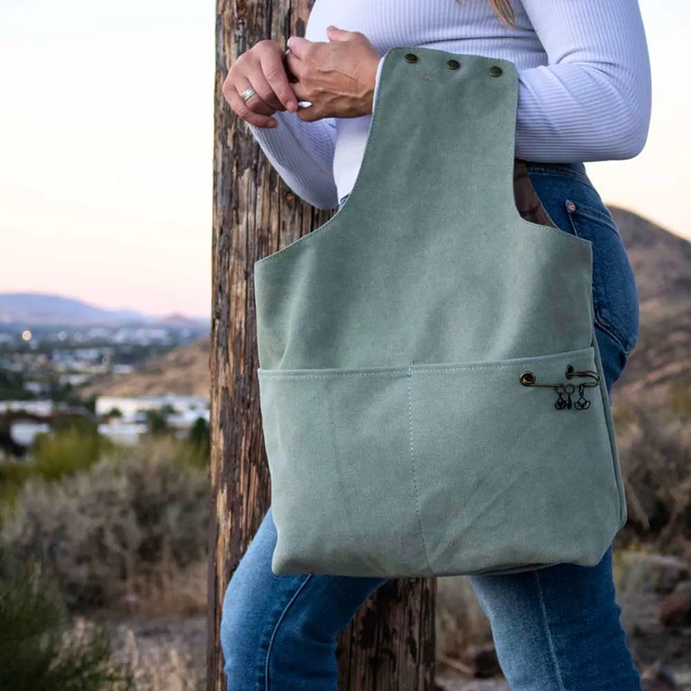 Soma adīšanas piederumiem NORA Bucket Bag /Della Q/ Izmērs: 53x40x12cm