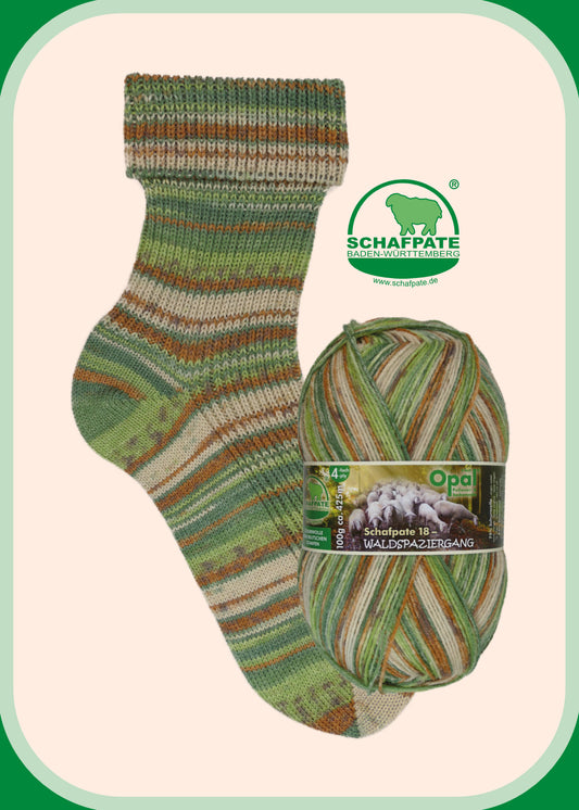 OPAL 4-diegu Schafpate 18 - Waldspaziergang 100g #11675 "Francs bauda svaigu gaisu" - Izsūtīšana sākot no 10. septembra!