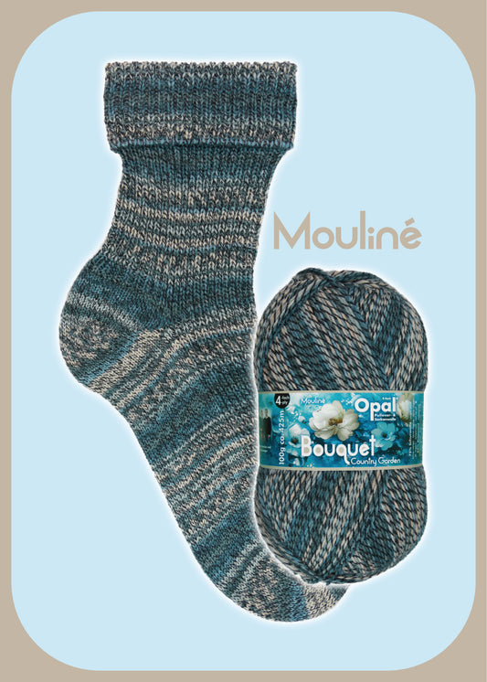 OPAL 4-diegu BOUQUET MOULINE 100g #11682 "Lauku dārzs" IEROBEŽOTS IZLAIDUMS!