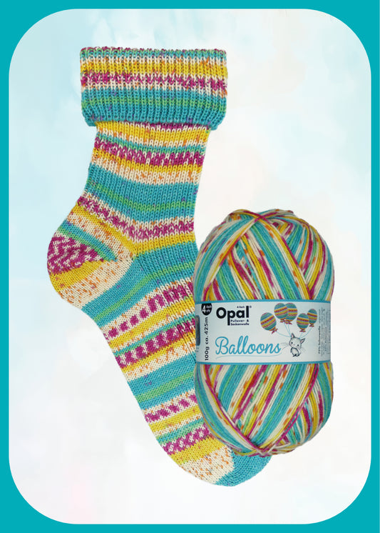 OPAL 4-niidiline lõng Balloons 100g #11703 "Nii nutikas"