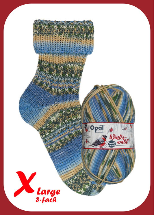 OPAL 8-ply XLarge Winterwald 150g #11710 "Footprints in the Snow"