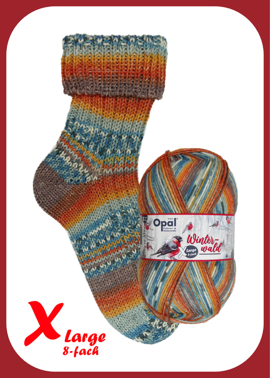OPAL 8-ply XLarge Winterwald 150g #11712 "cosy fox den"