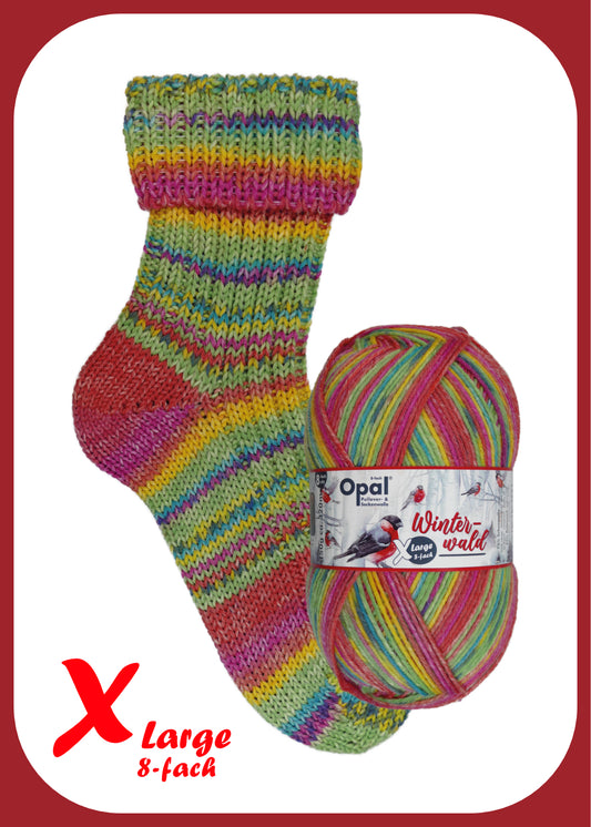 OPAL 8-ply XLarge Winterwald 150g #11713 "Winter Bloom"