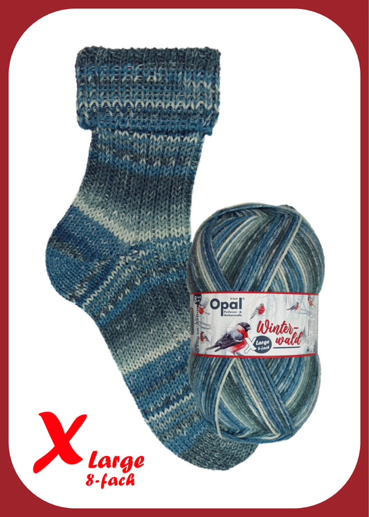 OPAL 8-ply XLarge Winterwald 150g #11714 "Frostbite"