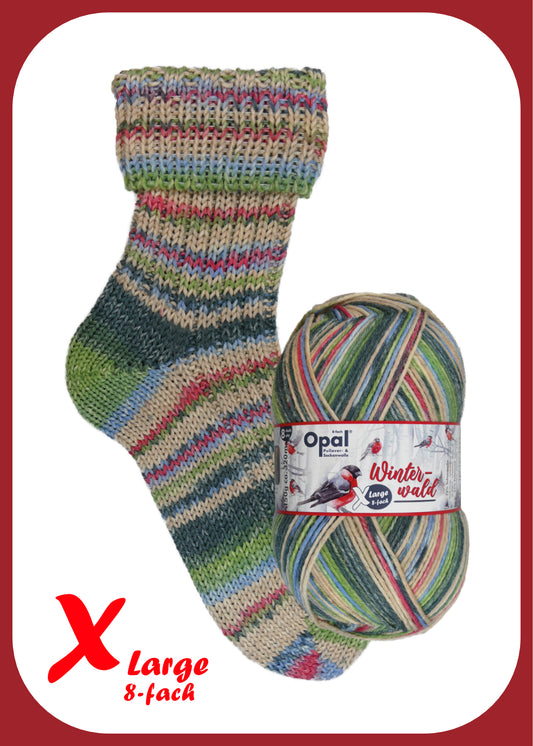 OPAL 8-ply XLarge Winterwald 150g #11715 "snow-covered conifers"