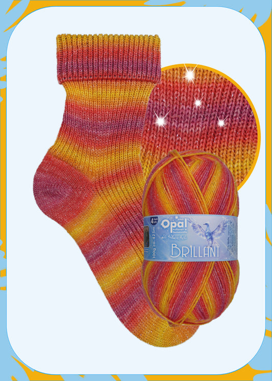 OPAL 4-diegu Brilliant - mit Silbereffekt 100g #11760 "Zeltaini pārklāta glazūra"