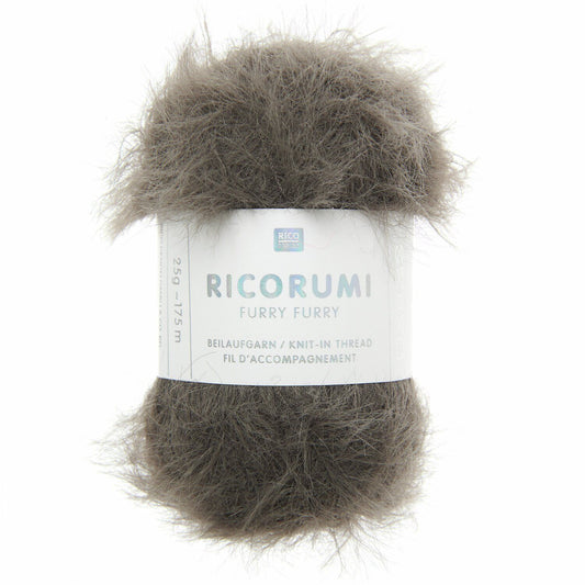 Ricorumi FURRY FURRY /Rico Design/ 50g #021 "Pelēkbrūna"