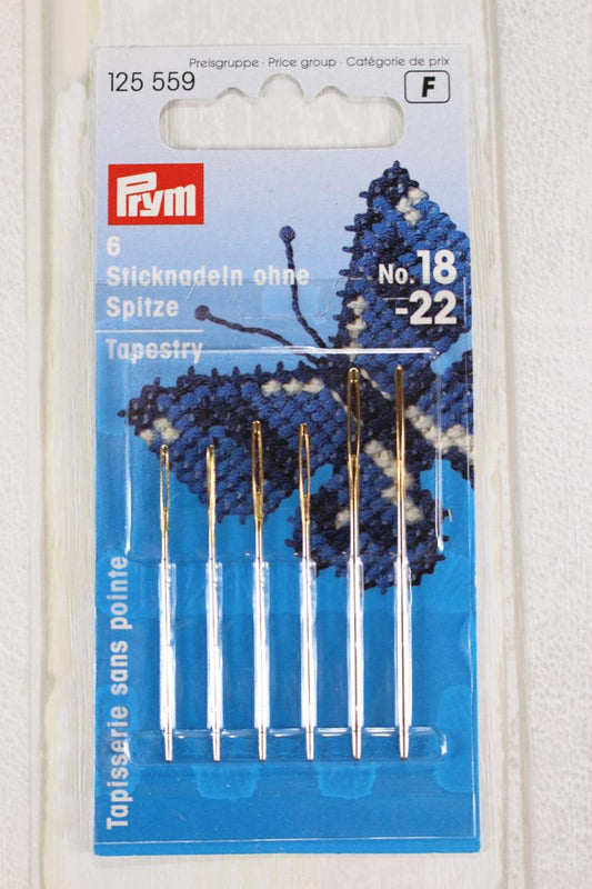 PRYM Gobelēna adatas ar strupu galu Nr. 18 + 22
