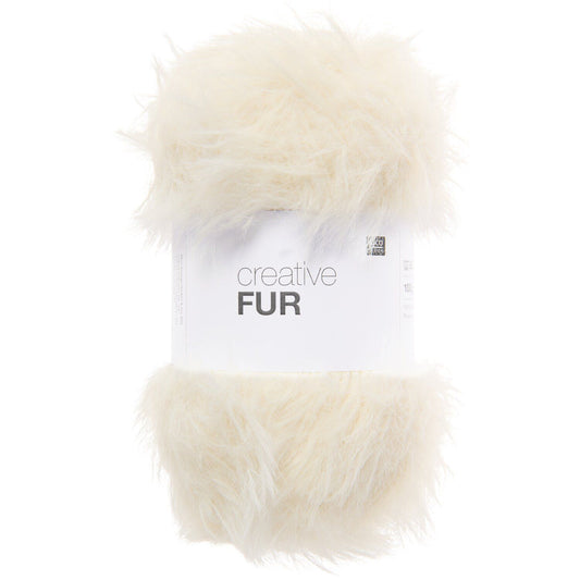 Creative FUR /Rico Design Creative/ 100g #001 "Krēms"