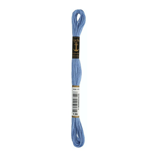 Embroidery thread Anchor Mouline, 100% cotton, 8m, #00136