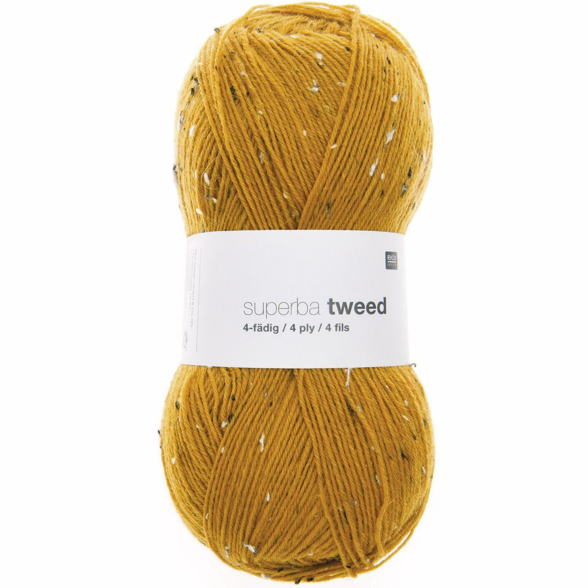 SUPERBA TWEED /Rico Design/ 4-diegu zeķu dzija 100g #004 "Sinepes"
