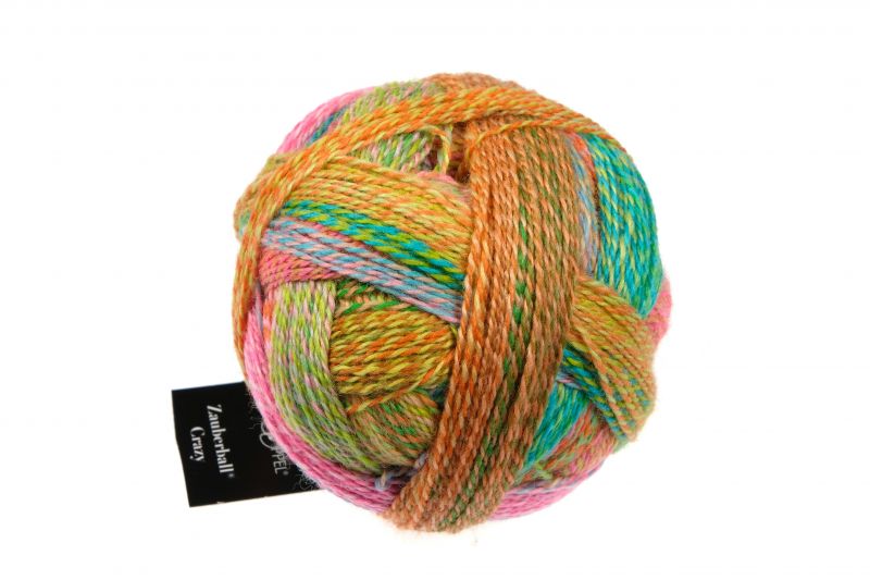 Zauberball®Crazy /Schoppel / 100g #2728_"Boygroup", 4-diegu zeķu dzija, satur bioloģiski noārdāmu poliesteru