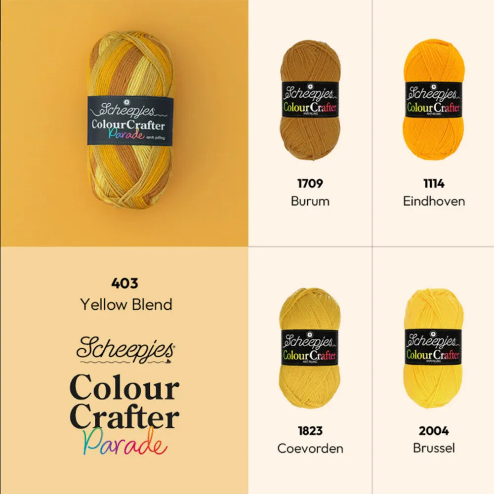 Colour Crafter Parade /Scheepjes/ 100g #403 "Dzeltens maisījums"