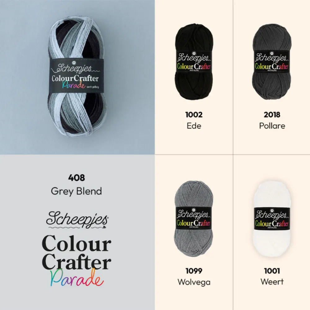 Colour Crafter Parade /Scheepjes/ 100g #408 "Pelēks maisījums"