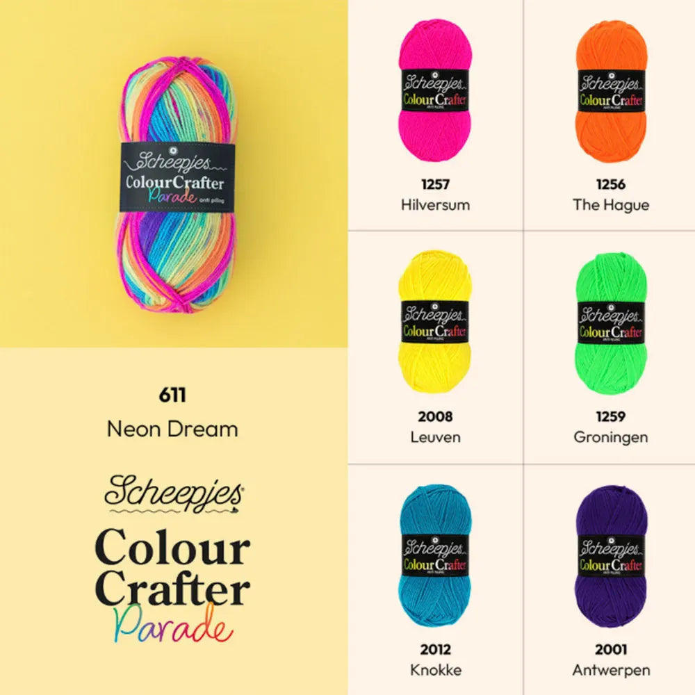 Colour Crafter Parade /Scheepjes/ 100g #611 "Neona sapnis"