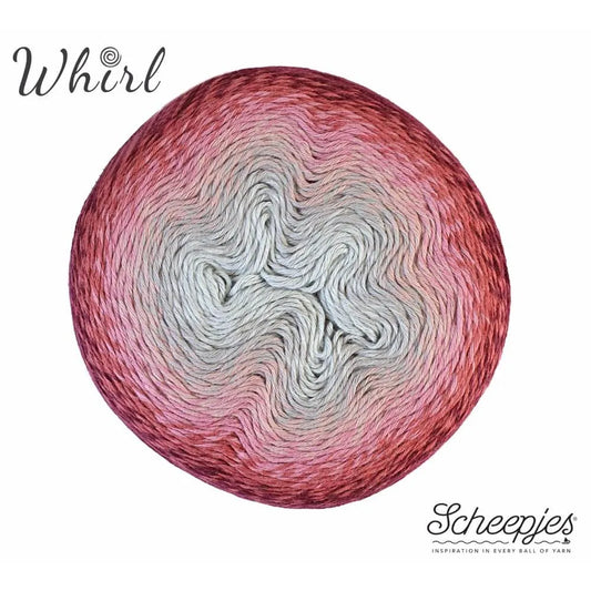 Whirl /Scheepjes/ 215g~1000m #753 "Ķiršu pīrāga šķēle "O""