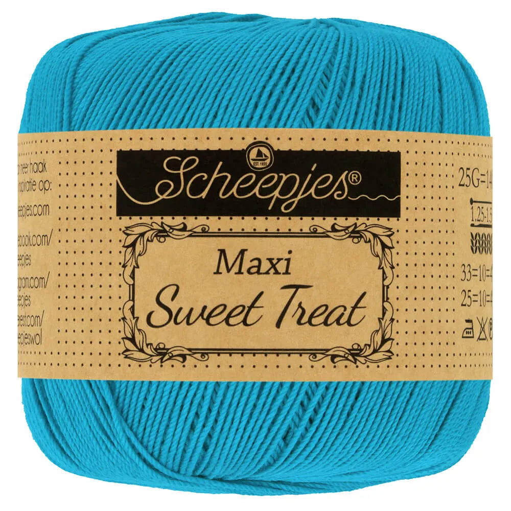 Maxi Sweet Treat /Scheepjes/ Crochet Yarn 25g / 140m #146 "Bright Blue" 