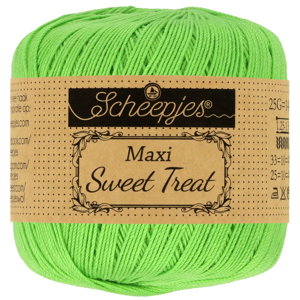 Maxi Sweet Treat /Scheepjes/ Crochet Yarn 25g / 140m #513 "Spring Green" 