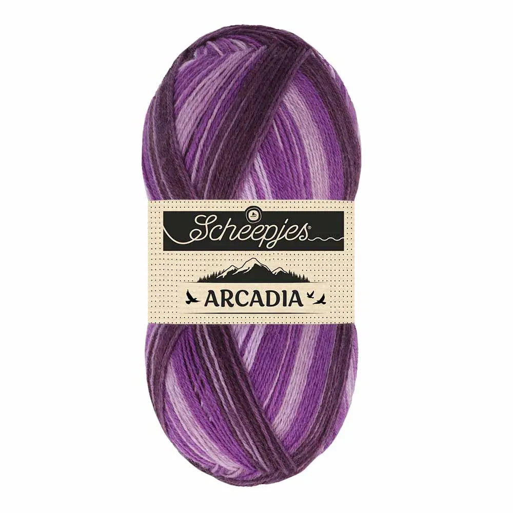 Arcadia /Scheepjes/ 4-diegu zeķu dzija 100g #901 "Ērika"