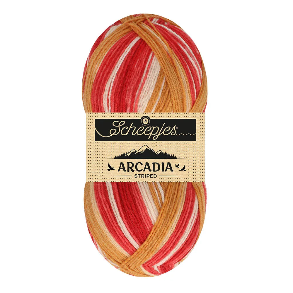 Arcadia Striped /Scheepjes/ 4-diegu zeķu dzija 100g #909 "Arktika"