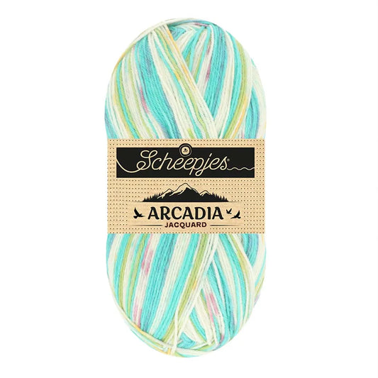 Arcadia Jacquard /Scheepjes/ 4-diegu zeķu dzija 100g #1003 "Jūras Akmentiņš"