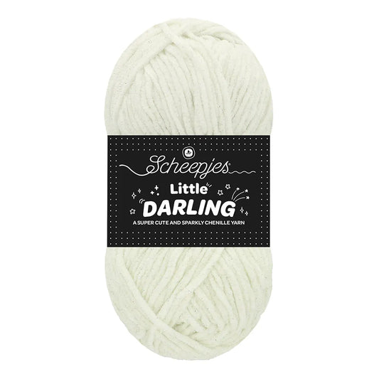 Little Darling Sparkle ar spīdumu /Scheepjes/ 50g #401S "Ledus lāča dzirksts"