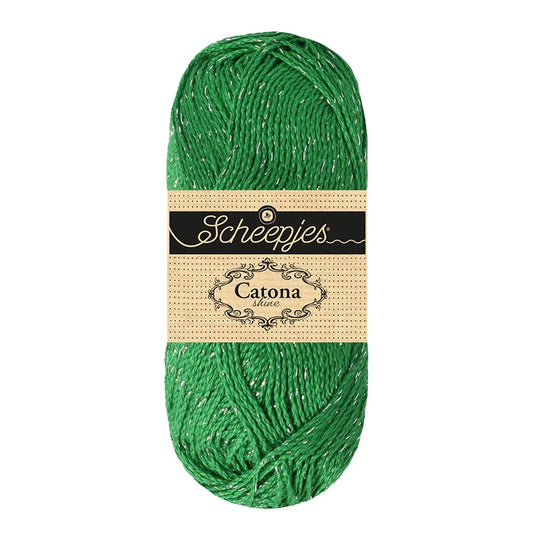 Catona Shine /Scheepjes/ 50g #1515 "Smarags-sudrabs"