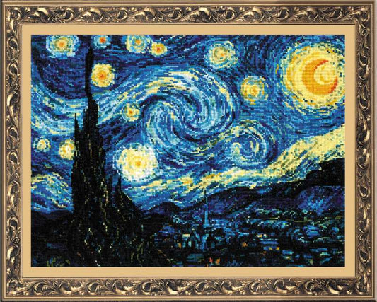 "Zvaigžņotā nakts" Vincents Van Gogs - izšūšanas komplekts /RIOLIS/ 40 x 30 cm