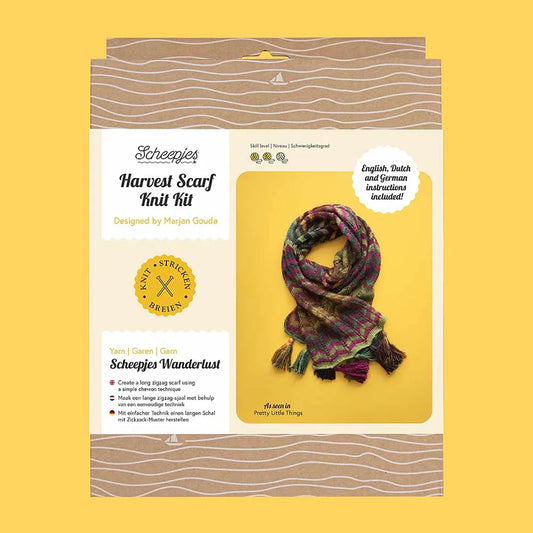 Scheepjes Harvest Scarf knit kit / Šalles adīšanas komplekts, ENG