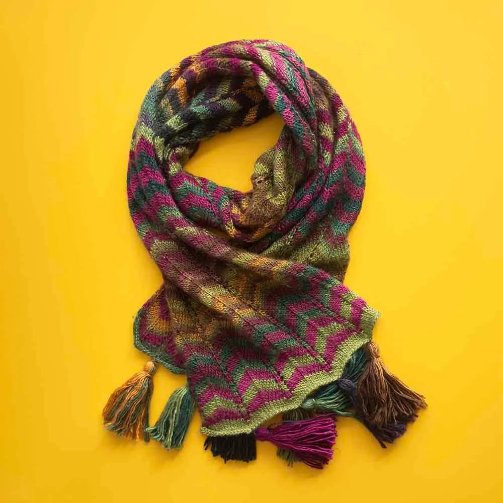 Scheepjes Harvest Scarf knit kit / Šalles adīšanas komplekts, ENG