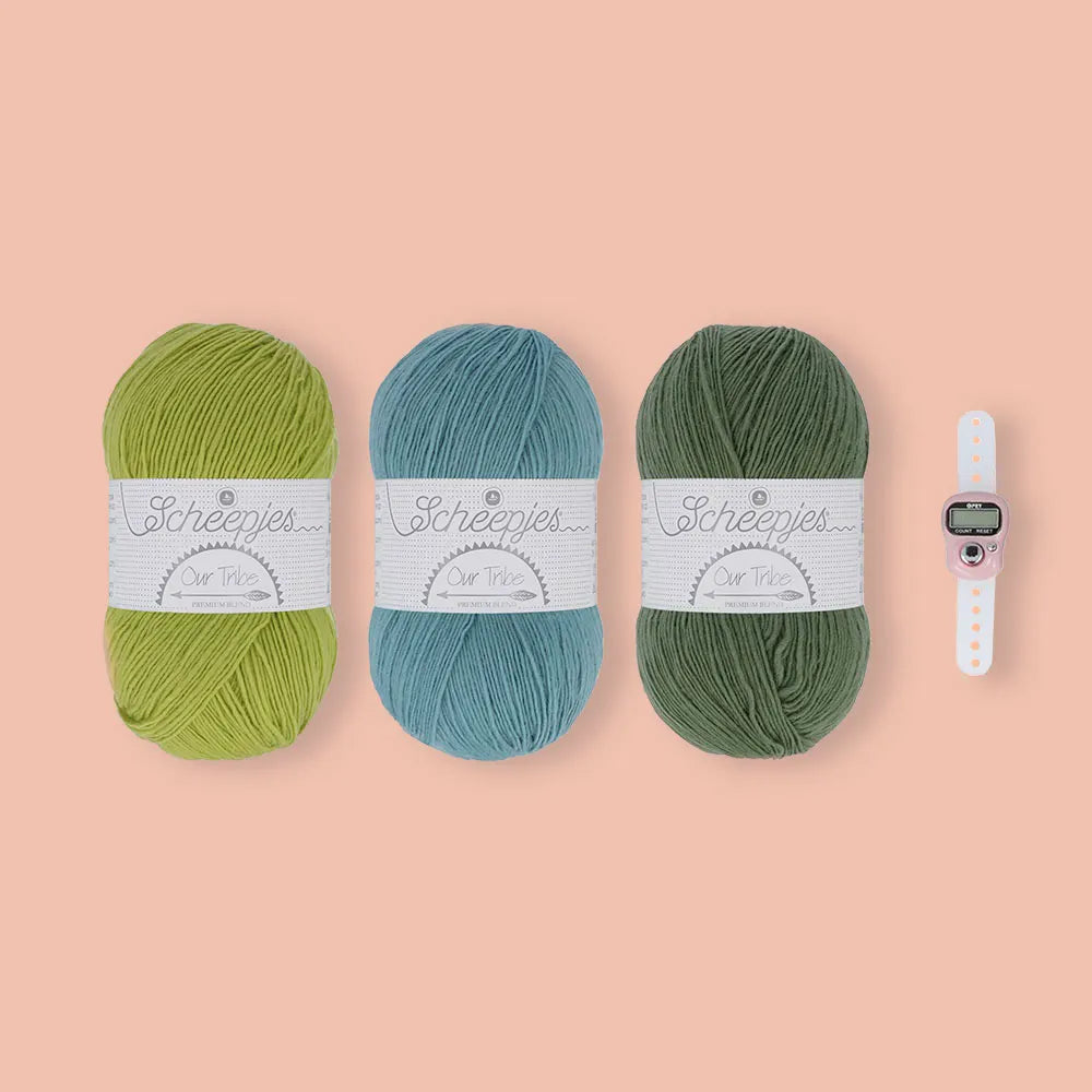 Scheepjes Fibonacci Shawlette Knit kit / Šalles lakata adīšanas komplekts, ENG